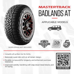 Mastertrack Badlands AT All Terrain LT265/70R17 10 Ply E 123S SUV Light Truck Tire 265/70/17(Tire Only)