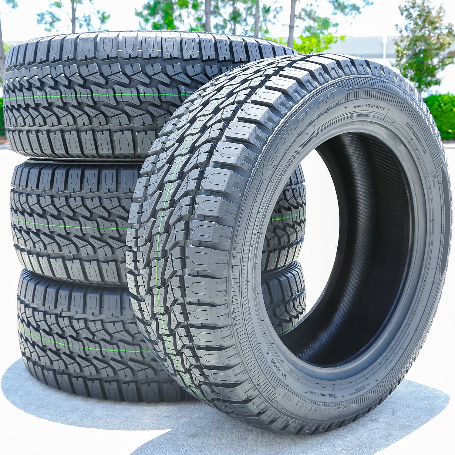 Set of 4 Accelera Epsilon AT 285/55R20 122/119R E 10 Ply a/t All Terrain Light Truck Tires