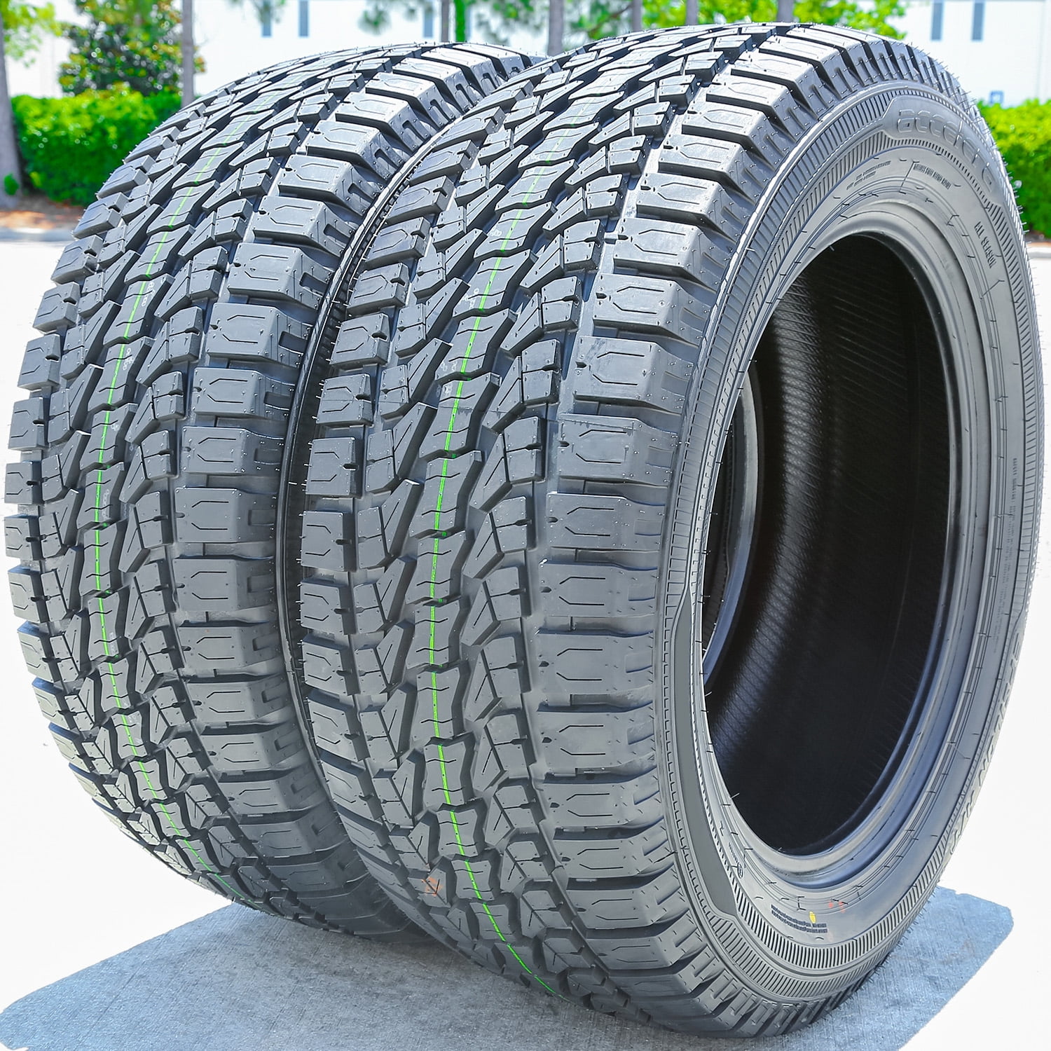 Set of 4 Accelera Epsilon AT 285/55R20 122/119R E 10 Ply a/t All Terrain Light Truck Tires