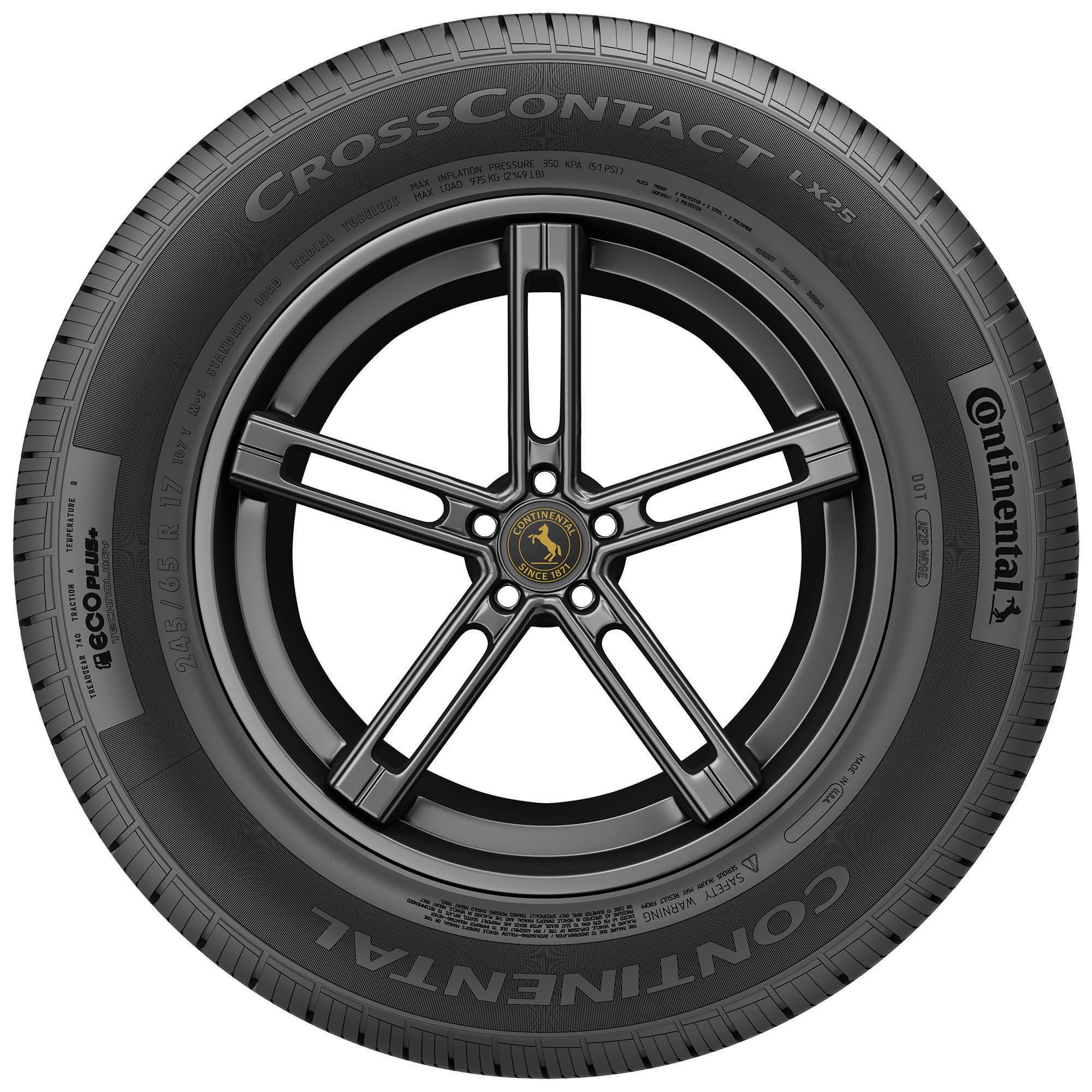 Continental CrossContact LX25 All Season 225/65R17 102H SUV/Crossover Tire