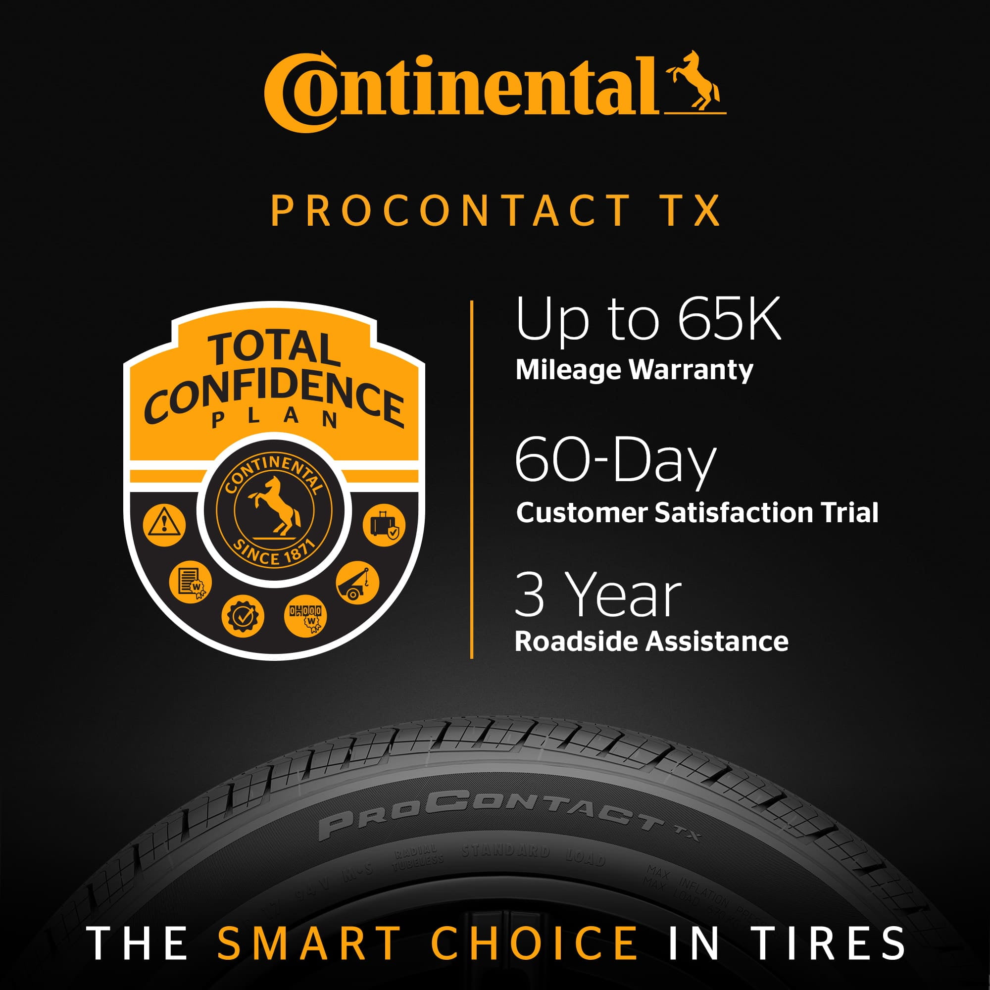 Continental ProContact TX All Season 225/50R18 95V Passenger Tire