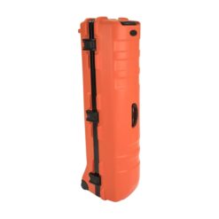 SKB Cases Deluxe ATA Hard Plastic Storage Wheeled Cart Golf Bag Travel Case, Extra Large - Orange