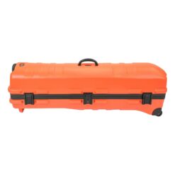 SKB Cases Deluxe ATA Hard Plastic Storage Wheeled Cart Golf Bag Travel Case, Extra Large - Orange