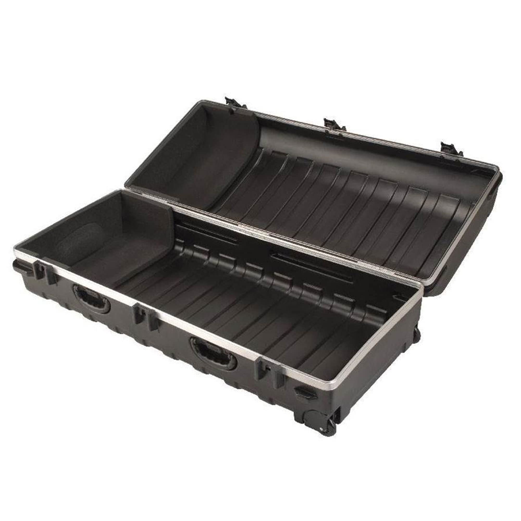 SKB Cases Deluxe ATA Hard Plastic Storage Wheeled Cart Golf Bag Travel Case, XXL