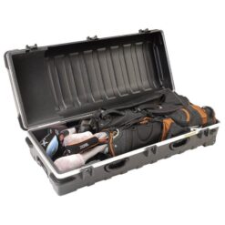 SKB Cases Deluxe ATA Hard Plastic Storage Wheeled Cart Golf Bag Travel Case, XXL