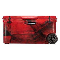 Original 110 Quart Ice Chest Heavy Duty High Performance Roto-Molded Commercial Grade Insulated Cooler with Wheels, Red Camo