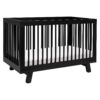 Babyletto Hudson 3-in-1 Convertible Baby Crib - GREENGUARD Gold Certified Convertible Crib to Toddler Bed & Daybed - Black
