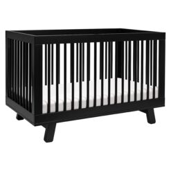 Babyletto Hudson 3-in-1 Convertible Baby Crib - GREENGUARD Gold Certified Convertible Crib to Toddler Bed & Daybed - Black