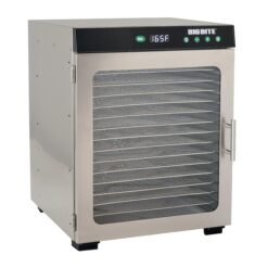 LEM Products BigBite 16-Tray Stainless Steel Dehydrator, Includes Dryer Machine and 16 Trays, Silver