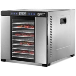 Magic Mill Food Dehydrator Machine, 11 Stainless Steel Trays, Adjustable Timer and Temperature Control, Safety Over Heat Protection