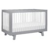 Babyletto Hudson 3-in-1 Convertible Baby Crib with Toddler Bed & Daybed Conversion - Grey and White