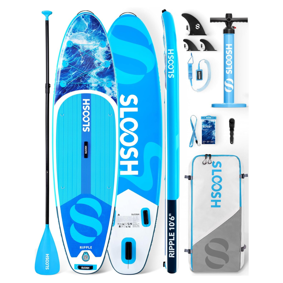 SLOOSH Inflatable Stand Up Paddle Board, 10'6" Paddle Boards with Premium Accessories