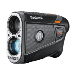 Bushnell Golf Tour V6 Laser Rangefinder Patriot Pack – Visual JOLT, Magnetic Mount, 1300-Yard Range, 6x Magnification