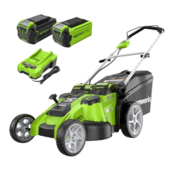Greenworks 40V 20" Twin Blade Mower, 4.0Ah + 2.0Ah Battery