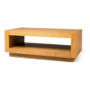 Maven Lane Artemis Large 2 Tier Contemporary Rectangle Wooden Center Coffee Table with Shelf Storage, Natural