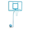 Dunn-Rite Products Deck Shoot Poolside Deck-Mounted Basketball Hoop Set, Choose White or Clear