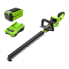 Greenworks 40V 26in Brushless Hedge Trimmer, (1) 2.0Ah Battery & 2A Port Charger