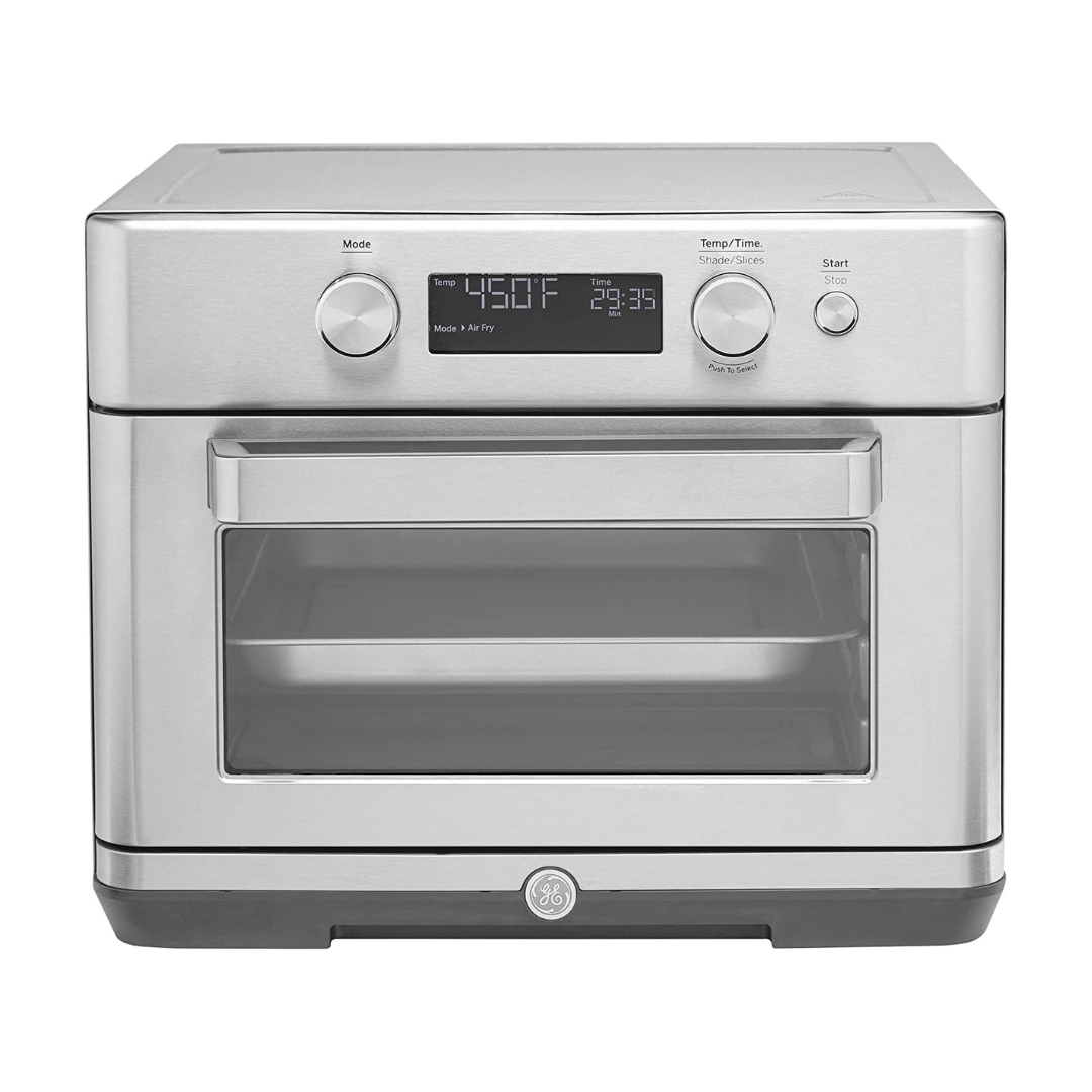 GE 1500-Watt Digital Air Fry 8-in-1 Toaster Oven with Convection and Removable Crumb Tray, Stainless Steel