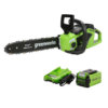 Greenworks 40V 14" Chainsaw, 2.5Ah USB Battery and Charger Included