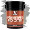 Liquid Rubber Polyurethane Deck Coating – 10X Stronger Than Traditional Deck Paint & Deck Stain – Smooth Finish – Misty Grey – 4 Gallon