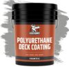Liquid Rubber Polyurethane Deck Coating – 10X Stronger Than Traditional Deck Paint & Deck Stain – Textured Finish – Misty Gray – 4 Gallon