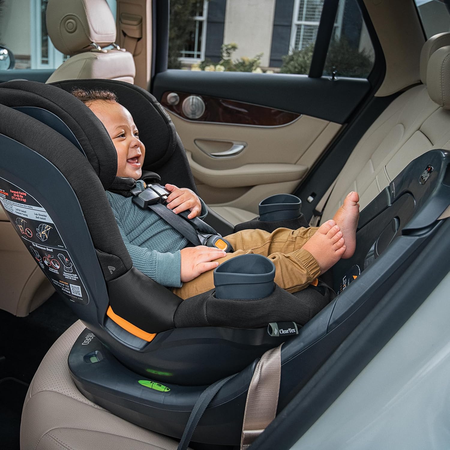 Chicco Fit360 ClearTex Rotating Convertible Car Seat, Slate