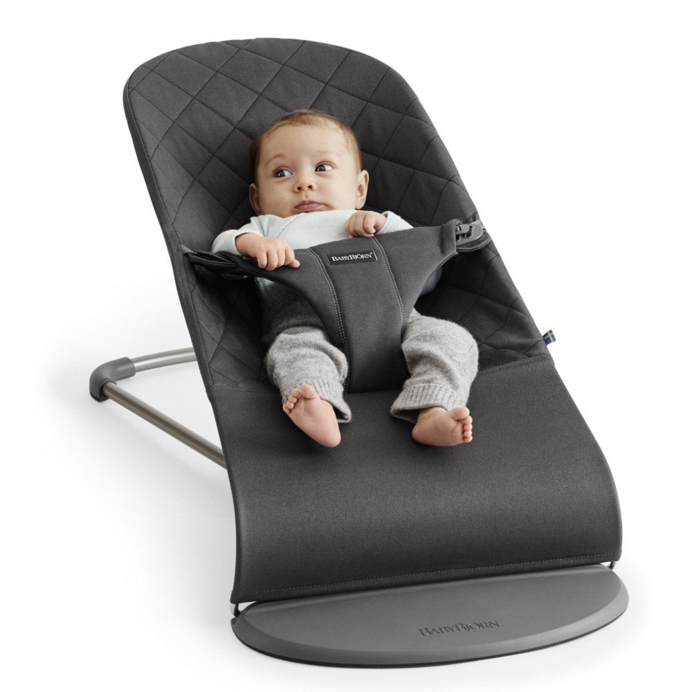 BabyBjorn Bouncer Bliss, Dark gray frame, 3D jersey, Light gray