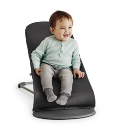 BabyBjorn Bouncer Bliss, Dark gray frame, 3D jersey, Light gray