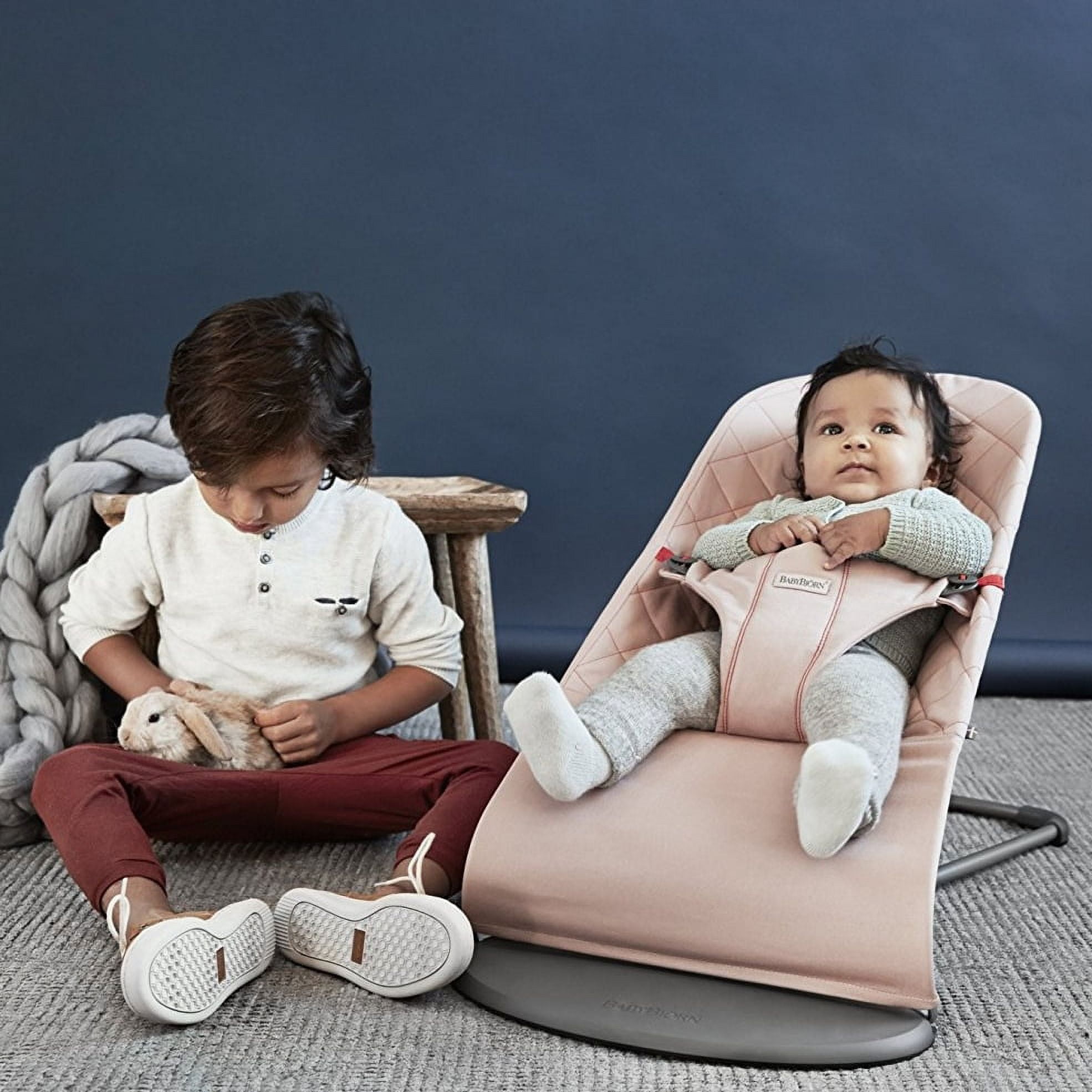 BabyBjorn Bouncer Bliss, Dark gray frame, 3D jersey, Light gray