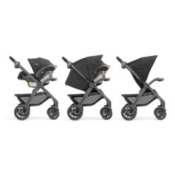 Chicco Bravo Sport Trio Travel System - Iron (Black), New