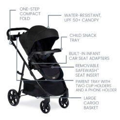Britax Willow Brook S+ Travel System, Raven Black