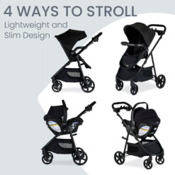 Britax Willow Brook S+ Travel System, Raven Black