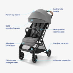 Graco Ready2Jet Compact Infant Toddler Stroller, Lilac Mod, 1 Count