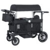 AILEEKISS Collapsible Wagon Stroller for 2 Toddlers with Adjustable Canopy, 44 Pounds, Black
