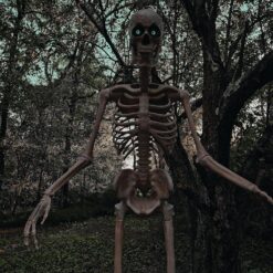 Haunted Hill Farm Motion-Activated 8-Ft. Tall Towering Skeleton, Plug-in Talking Scare Prop Animatronic