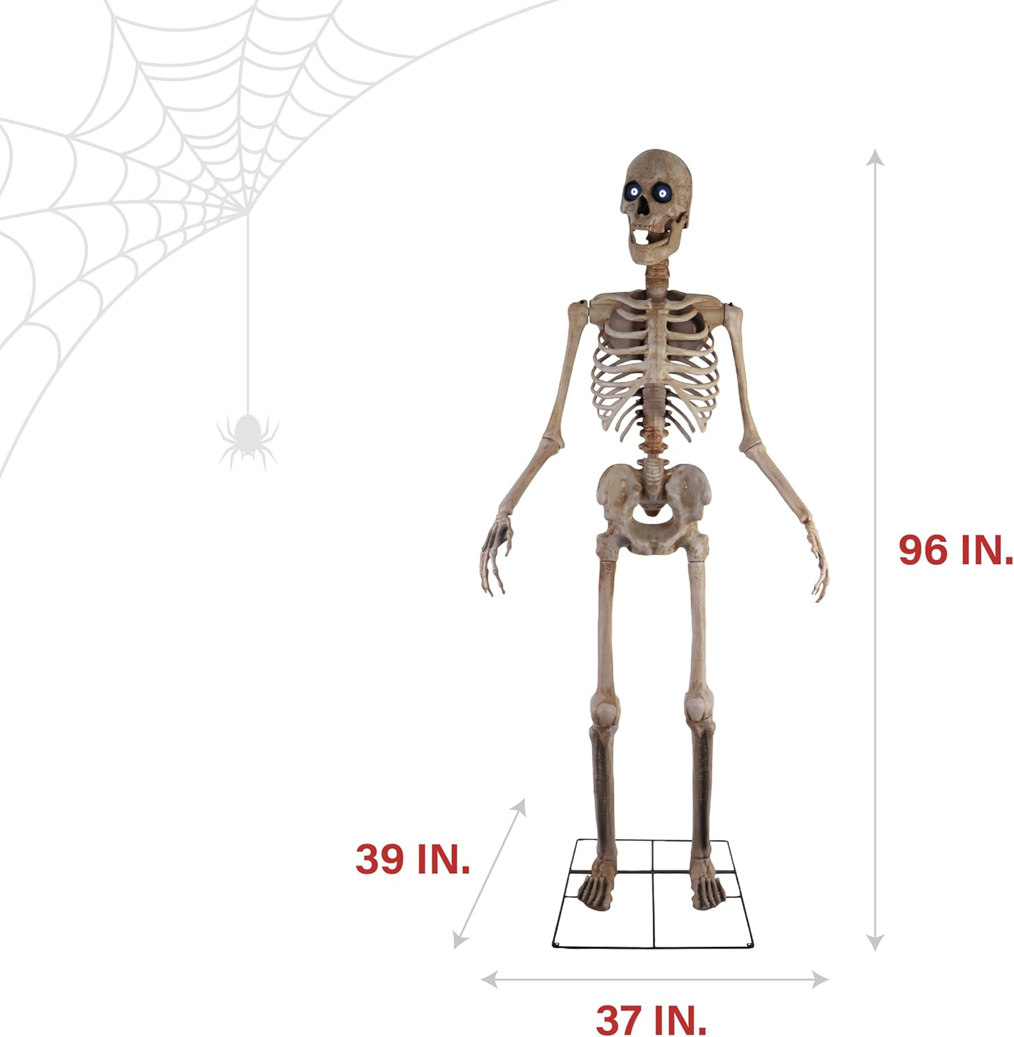 Haunted Hill Farm Motion-Activated 8-Ft. Tall Towering Skeleton, Plug-in Talking Scare Prop Animatronic