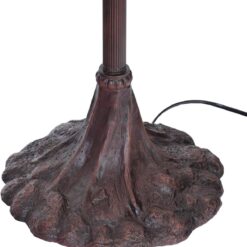 Bieye L10882 Ravens Sitting on Bare Tree Branch Against Full Moon Tiffany Style Stained Glass Floor Lamp, 4-Light, 65 inches Tall (Dark Blue)
