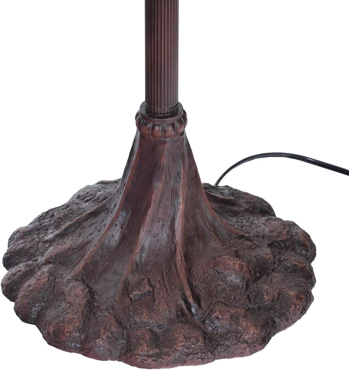 Bieye L10882 Ravens Sitting on Bare Tree Branch Against Full Moon Tiffany Style Stained Glass Floor Lamp, 4-Light, 65 inches Tall (Dark Blue)
