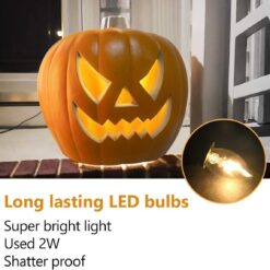 Halloween Pumpkin Lanterns, Jack o Lanterns Light Up Pumpkin Decorations, Lighted Pumpkin Set with LED Bulbs