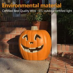 Halloween Pumpkin Lanterns, Jack o Lanterns Light Up Pumpkin Decorations, Lighted Pumpkin Set with LED Bulbs