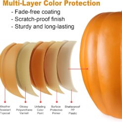 Halloween Pumpkin Lanterns, Jack o Lanterns Light Up Pumpkin Decorations, Lighted Pumpkin Set with LED Bulbs