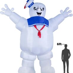 Fun Costumes Ghostbusters Inflatable Stay Puft Marshmallow Man Outdoor Halloween Decoration