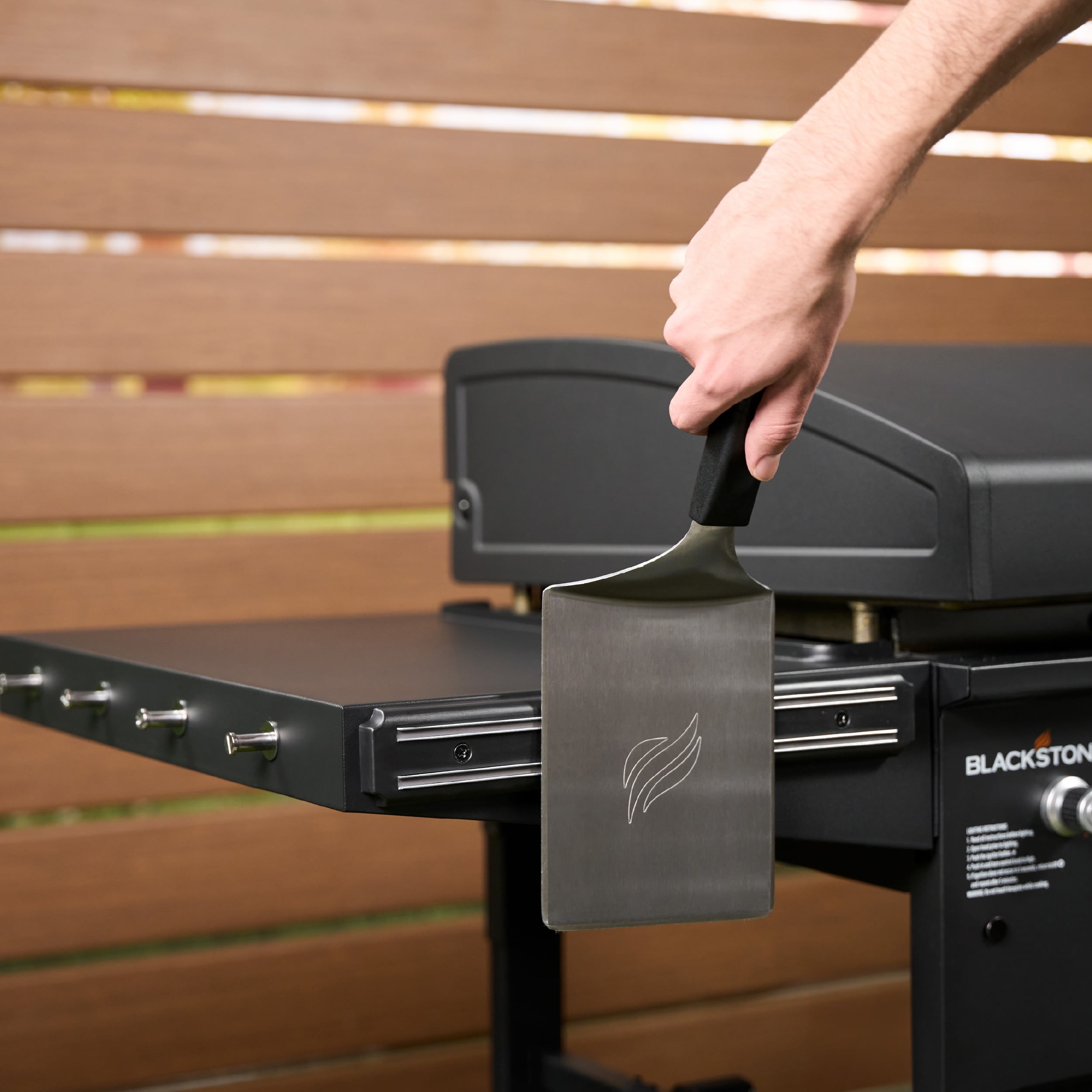Blackstone Original 4-Burner 36" Natural Gas Omnivore Outdoor Griddle with Hood and Folding Side Shelves