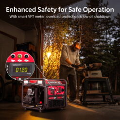 PowerSmart 4400-Watt Gas Powered Inverter Generator for Outdoor and Home Use, EPA Compliant