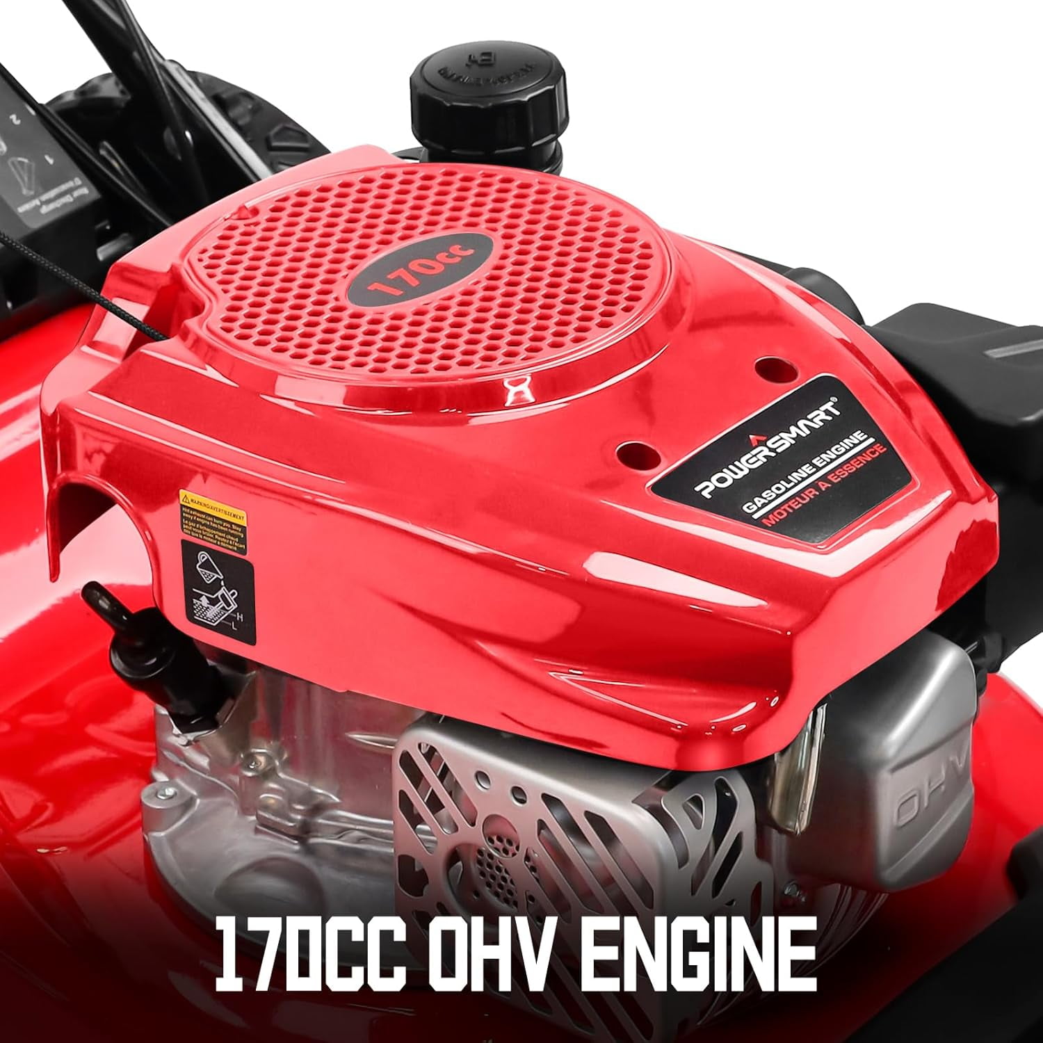 Power Smart 170CC 22" 3-in-1 Gas Self-Propelled Lawn Mower with 6-Position Height Adjustment