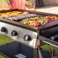 Pit Boss Deluxe 4-Burner Griddle w/ 2 Folding Side Shelves and Cover - PB757GD