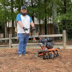 Yard Force Front Tine Tiller Cultivator with Briggs & Stratton 208cc 4-Cycle OHV Engine, Adjustable tilling width
