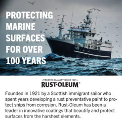 Flat Black, Rust-Oleum Marine Coatings Boat Bottom Antifouling Paint, Quart, 4 Pack