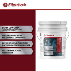 Fiberlock IAQ 6100 Heavy Duty Mold Resistant Coating, Clear, 5 Gallons