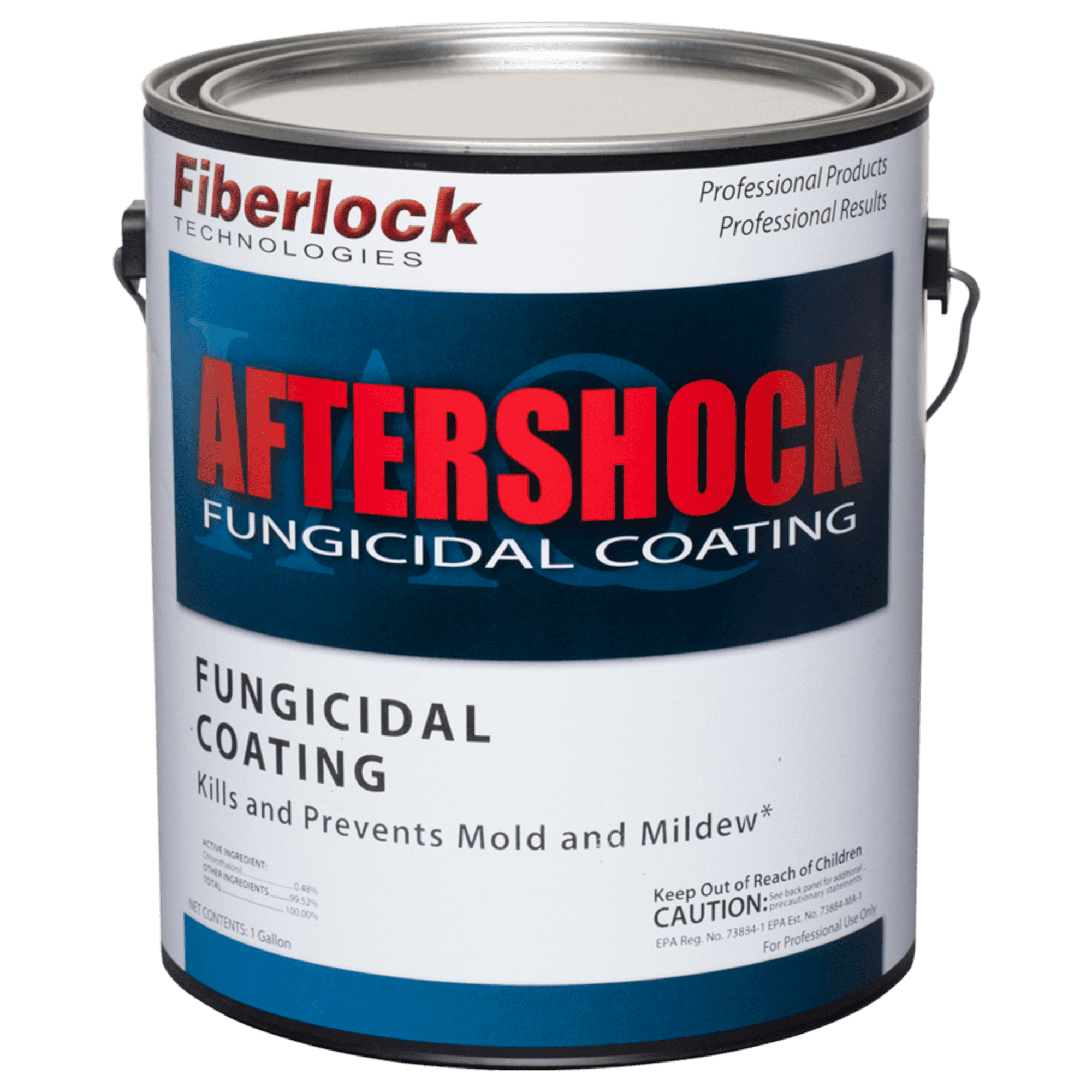 Fiberlock AfterShock Fungicidal Coating, White, 5 Gallon